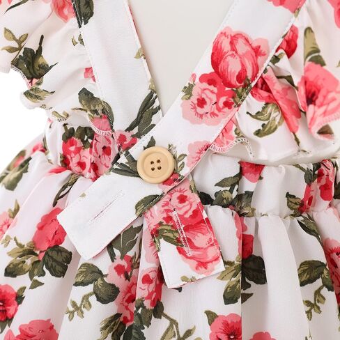 Flofallzique Summer Little Girls Dress Vintage Floral Toddler Birthday Party Easter Sundress Baby Clothes in Saudi Arabia