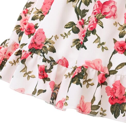 Flofallzique Summer Little Girls Dress Vintage Floral Toddler Birthday Party Easter Sundress Baby Clothes in Saudi Arabia