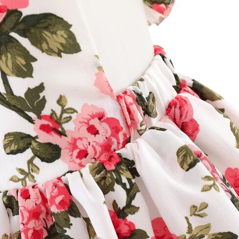 Flofallzique Summer Little Girls Dress Vintage Floral Toddler Birthday Party Easter Sundress Baby Clothes in Saudi Arabia