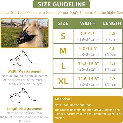 كمامة Yinbly للكلاب مع سيليكون مسامي، كمامة ناعمة قابلة للتعديل للكلاب، تمنع العض والمضغ واللعق، مناسبة للكلاب الصغيرة والمتوسطة والكبيرة (XL، أسود) in Kuwait