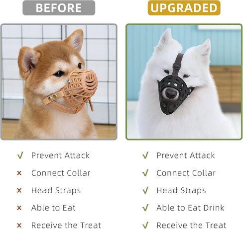 كمامة Yinbly للكلاب مع سيليكون مسامي، كمامة ناعمة قابلة للتعديل للكلاب، تمنع العض والمضغ واللعق، مناسبة للكلاب الصغيرة والمتوسطة والكبيرة (XL، أسود) in Kuwait