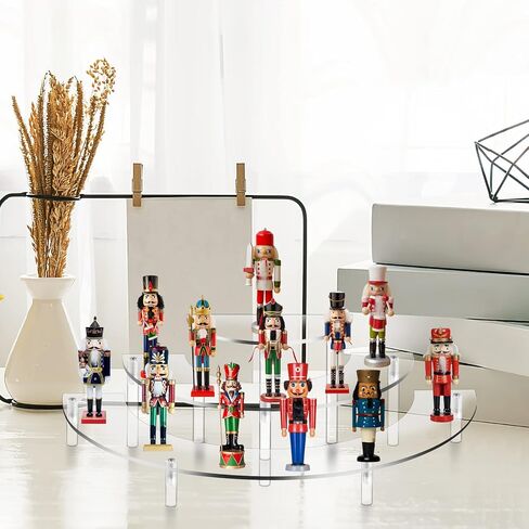 2 Pcs Acrylic Cupcake Stand, 3 Tier Acrylic Risers Display Stand, Dessert Stand Display Stand for Jewels, Figurines, Pop Figure and Perfume Stand for Wedding Party Christmas in Kuwait