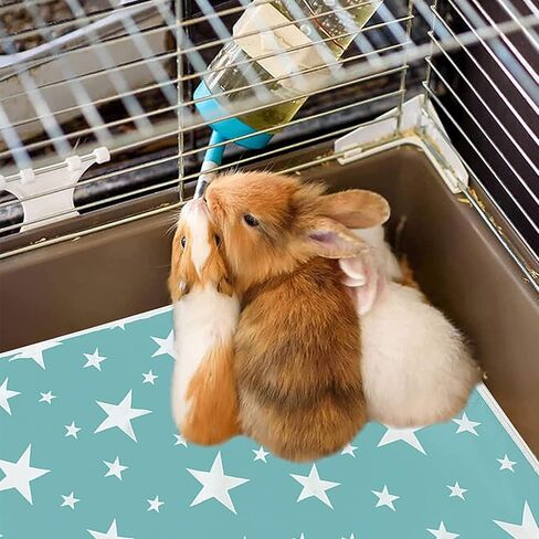 RUNANIA Guinea Pig Cage Liners, 3 Pack Washable & Reusable Guinea Pig Pee Pads for Rabbits Rats Hamsters Hedgehogs Small Animals in Kuwait