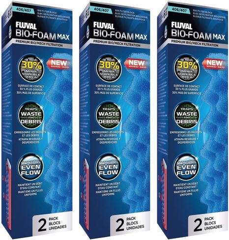 FV Fluval 6 Pack of Bio-Foam Max Media for Fluval 406 and 407 Aquarium Filters in Saudi Arabia