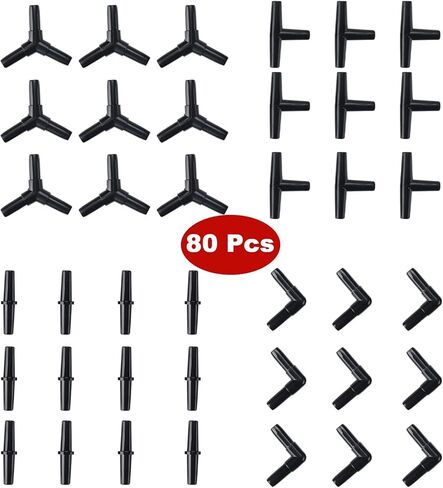 باتيور انبوب هواء لحوض السمك بلون اسود، 320 قدم قياسي 3/16 انش من السيليكون المرن لاحواض السمك واحواض الاسماك والزراعة المائية، ملحقات مضخة الهواء in Kuwait