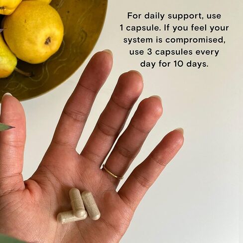SuperPower by Moon Juice - Mushroom Derived Natural Immune Support Supplement - 900mg Liposomal Vitamin C, 4000 IU Vitamin D, 420mg Beta-Glucans & 30mg Zinc - US Sourced, Vegan, Non-GMO (30 Capsules) in Kuwait