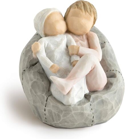 Willow Tree My New Baby (Blush), Lots to Learn to Love to Grow Together, Celebrates, Shows Caring Relationship Between Older Sibling and Younger Siblings, Sculpted Hand-Painted Figure in Saudi Arabia