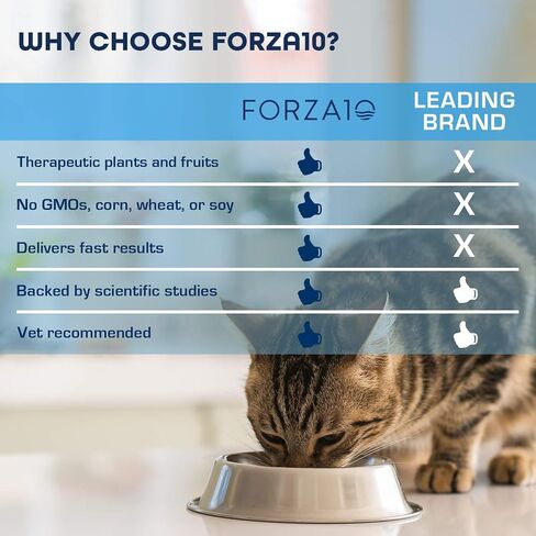 Forza10 Active Dermo Support Diet Dry Cat Food, Dry Cat Food Sensitive Stomach and Skin for Adult Cats, Fish Flavor Cat Food for Skin, Omega 3 and 6 for Healthy Skin and Coat, 4 Pound Bag in Kuwait