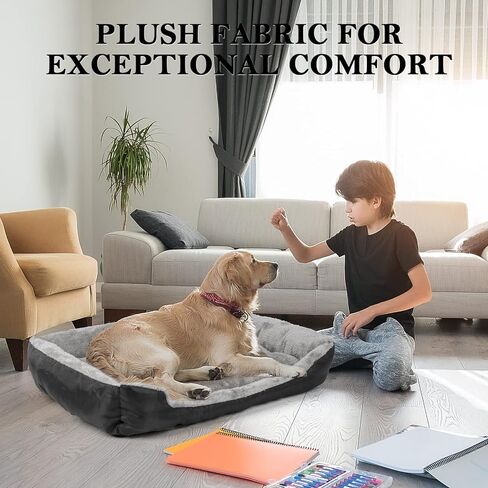 DogBaby Dog Bed, Dog Beds for Large Dogs, Rectangle Washable Pet Bed Comfortable and Breathable Large Dog Bed in Kuwait