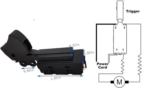 L50 الزناد التبديل لماكيتا 651172-0 651168-1 651121-7 طاحونة المنشار أداة السلطة استبدال جزء 24/12A-125/250 فولت in Kuwait