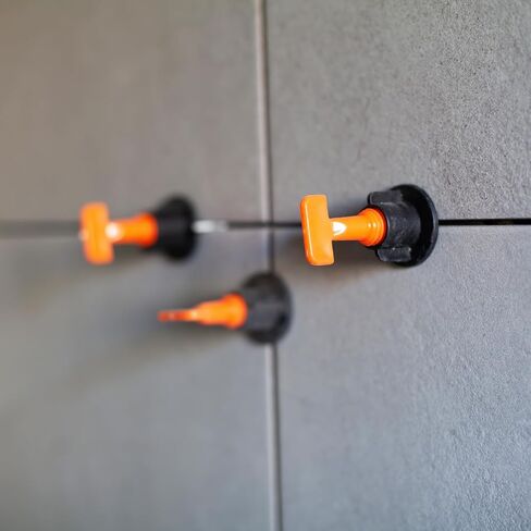 ماكس مان نظام بلاط مع كماشة ومطرقة مطاطية، 1000 قطعة من مشابك الحشية 200 قطعة قابلة لاعادة الاستخدام، مجموعة ادوات فرد لتركيب الحجر (حشية 1/16 انش) in Kuwait