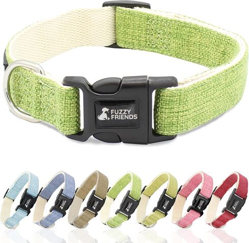 Purple Hemp Dog Collar - Hypoallergenic Dog Collar - Comfortable for Sensitive Skin or Allergies with no Harsh Dyes or Chemicals - 4 Sizes from X-Small to Large Breeds in Saudi Arabia