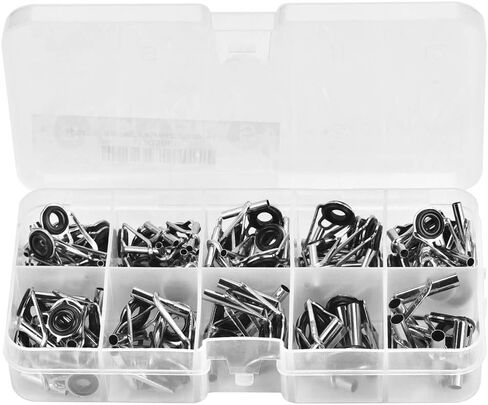 80Pcs 10 Sizes Fishing Rod Guide Ring Fishing Pole Guide Fishing Rod Tips Replacement in Saudi Arabia