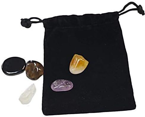 حقيبة من أحجار السالبية من كارما كير إل إل إل سي - أسود أوبسيديان وكوارتز دخاني وأرجواني كوارتز وسترين - أصلية in Kuwait