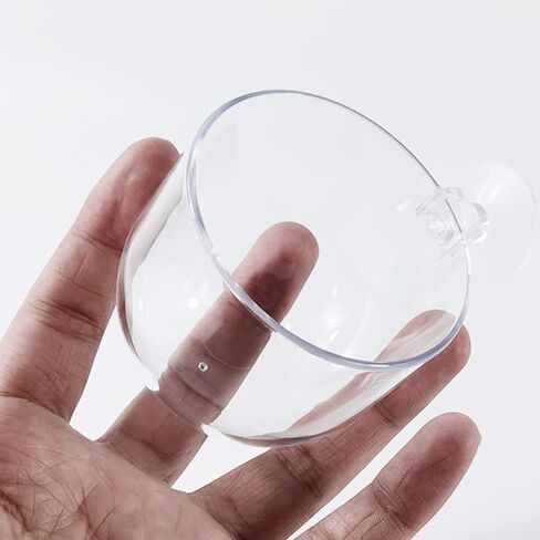 4 أكواب نباتات مائية من الأكريليك مع حامل تثبيت بالشفط 4.57 سم وعاء البستنة الصغير المغذِّي للدودة الحمراء وحامل مائي لحوض الأسماك وديكور نباتات لحوض الأسماك من روهو in Kuwait