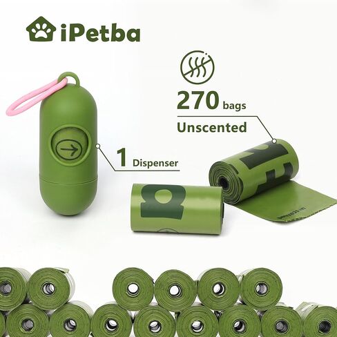 IPETBA Dog Poop Bags With Dispenser, 270 Count in Kuwait