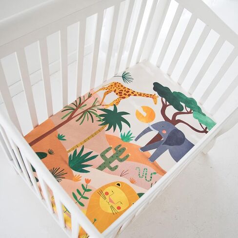 ملاءة سرير أطفال صغيرة، Pack n Play أو Playard من Rookie Humans: 100% قطن من الساتان. استخدمها كخلفية للصور لصور طفلك. يناسب حجم سرير الأطفال الصغير (38 × 24 بوصة) (المرج المسحور) in Saudi Arabia