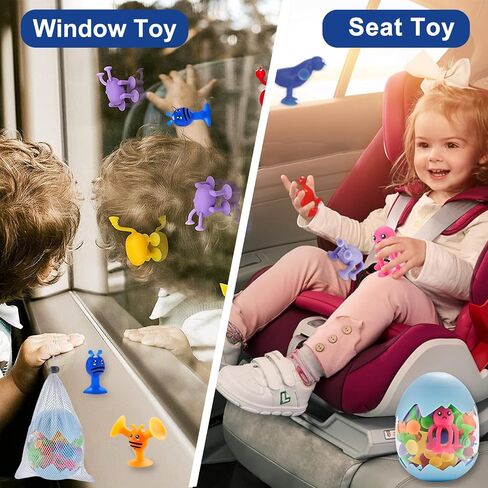 Suction Cup Toy for Baby Age 3, Suction Toys 40PCS Kids Bath Toys Ages 4-8 | Toddler Window Shower Bathtub Building Toys, Montessori Sensory Stress Release Birthday Xmas Gifts for 6-8 Years Old Boy Girl in Saudi Arabia