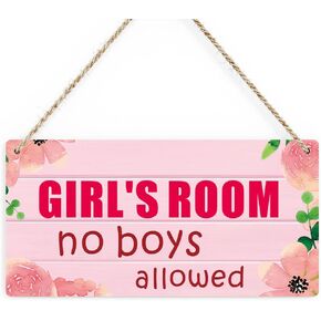 Girls Room Decor Door Sign for Bedroom Wooden Hanging Sign 11.8 x 5.9 Inches Girl Stuff Girls Bedroom Decor Preppy Stuff for Room Bed Room Decor Aesthetic Girls Nursery Decor Princess Room Decor in Kuwait