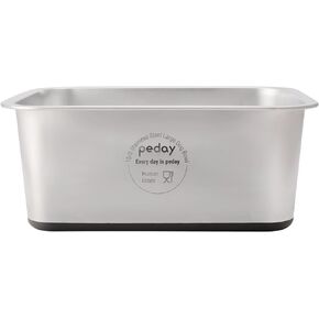 PEDAY 0.84 Gallon Dog Water Bowl, Human Grade Stainless Steel, for Medium & Large Sized Dogs- Single Pack