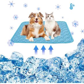 FEimaX Dog Cooling Mat, Pet Summer Pads Cat Ice Silk Self Bed Sleeping Washable & Portable Cushion Home or Outdoor for Kennel/Sofa/Bed/Floor/Car Seats Small Medium Large Dogs Cats