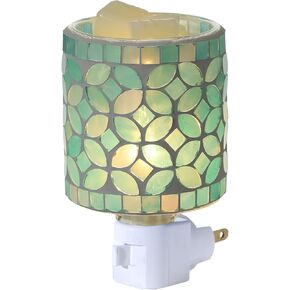 Motifeur فسيفساء الزجاج المكونات في الشمع العطر تذوب أكثر دفئا، ديكور ضوء الليل قابل للتوصيل (شكل ورقة البط البري) in Kuwait