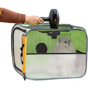 pet k9 Pet Dog Cat Drying Box | Waterproof, Anti-Hair Flying Portable Foldable Room Crate Cage for Small Medium and Large Dogs (Apple Green)