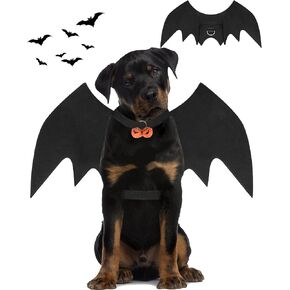 Halloween Dog Bat Wings Costume, Pet Halloween Cosplay Party Dress Up Costume for Small Dogs and Cats(S) Black in Kuwait