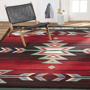 Home Dynamix Sagrada Southwest Area Rug , 7'8" x 10'7" inch , Black/Red/Ivory
