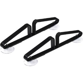 أقدام دعم معدنية قائمة بذاتها لبوابة الحيوانات الأليفة (نسخة معززة)، أقدام دعم مثلثة مع كأس شفط مكون من 2 لبوابة الحيوانات الأليفة القابلة للطي، زوج من أقدام سياج الأمان لبوابة الكلاب الخشبية (أسود) in Kuwait