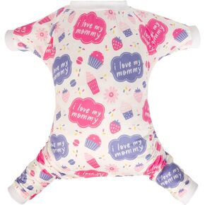 CuteBone Small Dog Pajamas Shirt Stretchy Summer Puppy Pjs Soft Cat Onesies Pet Clothes for Daily Wear DA13XS