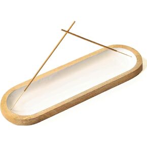 The Art Box Hand-Painted Incense Burner Holder Aquamarine - 12x4x1 inch Wooden Long Incense Stick Tray for Gift, Home, Room Kitchen Décor in Kuwait