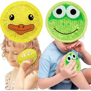 عبوات ثلج للأطفال من أجل Boo Boos، عبوتان للضغط البارد الساخن، عبوات ثلج من Boo Boo Gel لإصابات الأطفال البالغين، وتخفيف الآلام، والتهاب المفاصل، والحمى، والإسعافات الأولية، 4.8 بوصة (غزال + ثعلب) in Kuwait