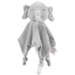 Vicloon Elephant Baby Security Blanket, Plush Baby Lovey with Tags & Teether, Unisex Lovie for Newborn Boys & Girls, Snuggle Toy Hang on Nursery Strollers, Cribs, Car Seats(Grey) in Kuwait