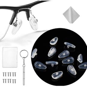 وسادات أنف مثبتة بمسمار 14 ملم، 6 أزواج من وسائد هوائية من السيليكون الناعم، استبدال نظارات غرفة الهواء، قطعة أنف مضادة للانزلاق لنظارات العين الشمسية in Kuwait