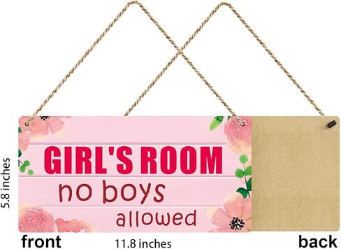 Girls Room Decor Door Sign for Bedroom Wooden Hanging Sign 11.8 x 5.9 Inches Girl Stuff Girls Bedroom Decor Preppy Stuff for Room Bed Room Decor Aesthetic Girls Nursery Decor Princess Room Decor in Kuwait