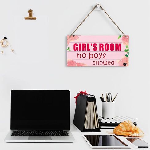 Girls Room Decor Door Sign for Bedroom Wooden Hanging Sign 11.8 x 5.9 Inches Girl Stuff Girls Bedroom Decor Preppy Stuff for Room Bed Room Decor Aesthetic Girls Nursery Decor Princess Room Decor in Kuwait