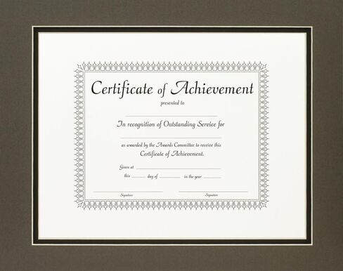 Craig Frames 11x14-Inch Black Document Frame, Cinder/Black Double Mat with Single 8.5x11-Inch Opening in Saudi Arabia