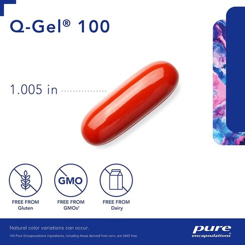 Pure Encapsulations Q-Gel 100 (Hydrosoluble CoQ10) | CoQ10 with Vitamin E to Enhance Solubility | 60 Softgel Capsules in Saudi Arabia