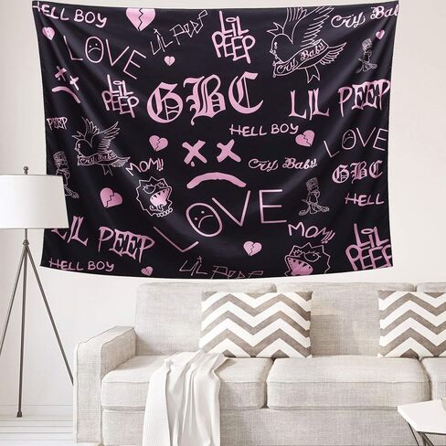 بساط حائط ثلاثي الأبعاد مزخرف برسمة طائر صغير وطائر صغير من Li-l Pe-ep Cry ، ملصق مزخرف بزخارف فنية ثلاثية الأبعاد لتزيين المنزل وغرفة المعيشة وغرفة النوم وغرفة النوم وغرفة النوم (150 سم × 150 سم) in Kuwait