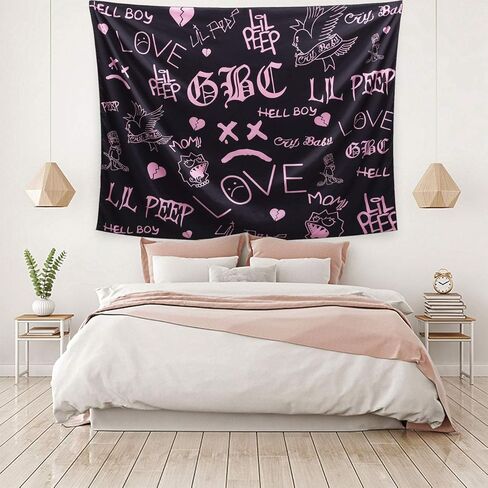 بساط حائط ثلاثي الأبعاد مزخرف برسمة طائر صغير وطائر صغير من Li-l Pe-ep Cry ، ملصق مزخرف بزخارف فنية ثلاثية الأبعاد لتزيين المنزل وغرفة المعيشة وغرفة النوم وغرفة النوم وغرفة النوم (150 سم × 150 سم) in Kuwait