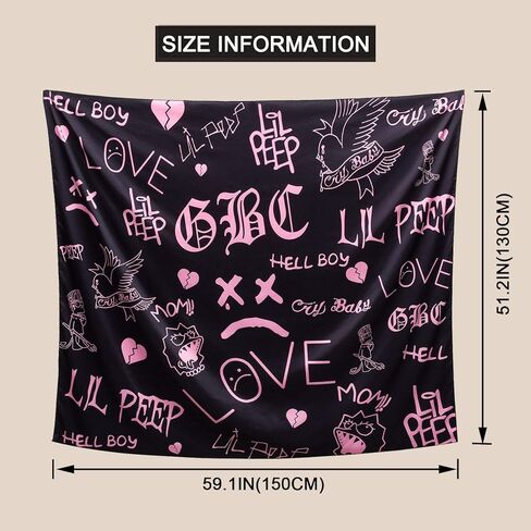 بساط حائط ثلاثي الأبعاد مزخرف برسمة طائر صغير وطائر صغير من Li-l Pe-ep Cry ، ملصق مزخرف بزخارف فنية ثلاثية الأبعاد لتزيين المنزل وغرفة المعيشة وغرفة النوم وغرفة النوم وغرفة النوم (150 سم × 150 سم) in Kuwait