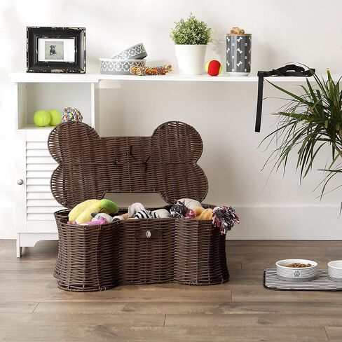 سلة ألعاب مجموعة تخزين الحيوانات الأليفة من بون دراي، قطة كيتي، ورق منسوج طبيعي in Kuwait