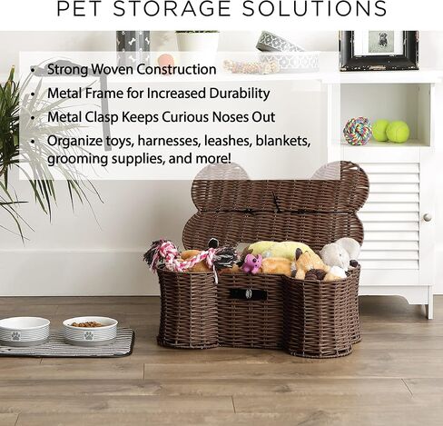 سلة ألعاب مجموعة تخزين الحيوانات الأليفة من بون دراي، قطة كيتي، ورق منسوج طبيعي in Kuwait