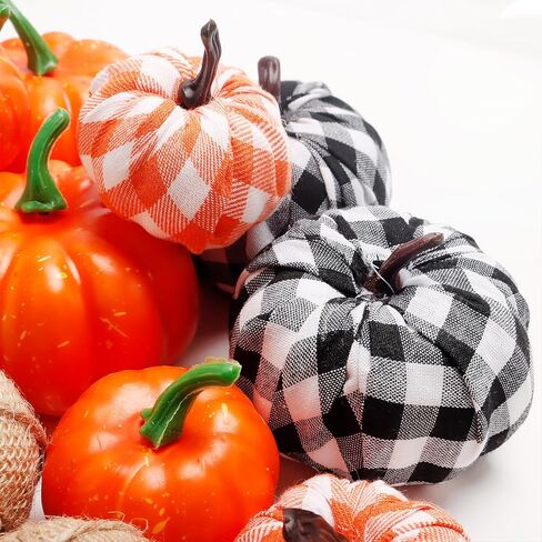 X Hot Popcorn 16PCS القرع الاصطناعي فو الرغوة القرع وهمية القرع حصاد القرع لخريف الخريف موسم الشكر عيد الهالوين الديكور in Kuwait