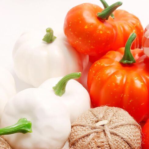 X Hot Popcorn 16PCS القرع الاصطناعي فو الرغوة القرع وهمية القرع حصاد القرع لخريف الخريف موسم الشكر عيد الهالوين الديكور in Kuwait