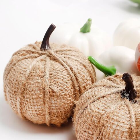 X Hot Popcorn 16PCS القرع الاصطناعي فو الرغوة القرع وهمية القرع حصاد القرع لخريف الخريف موسم الشكر عيد الهالوين الديكور in Kuwait