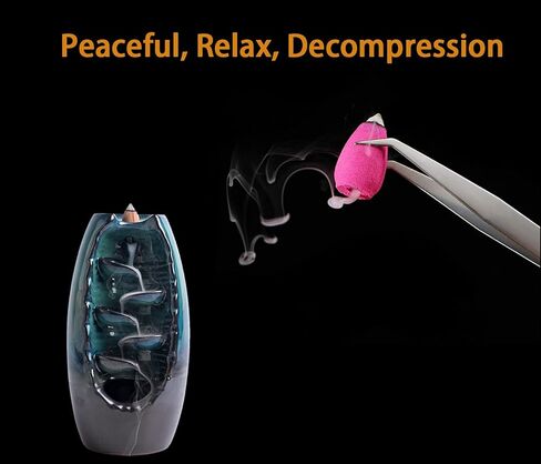 مخاريط البخور 240 مخاريط باك فلو 6 عطور مختلطة مخروط بخور أقوى معطر مع حامل للبخور ، حصيرة مقاومة للحريق in Kuwait