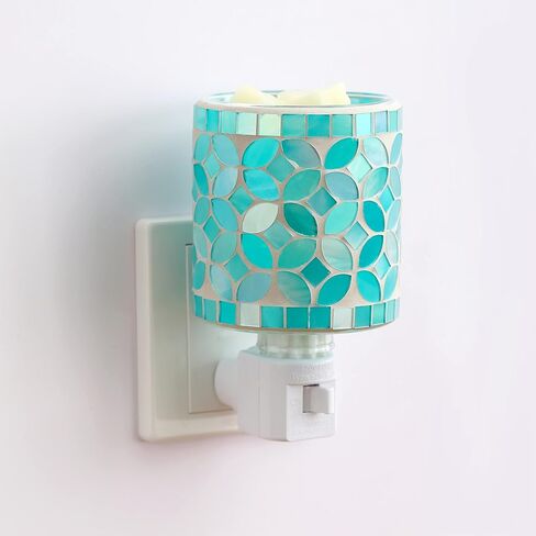 Motifeur فسيفساء الزجاج المكونات في الشمع العطر تذوب أكثر دفئا، ديكور ضوء الليل قابل للتوصيل (شكل ورقة البط البري) in Kuwait