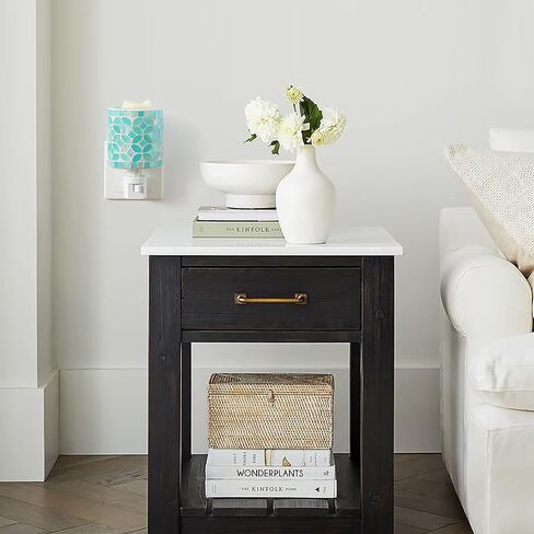 Motifeur فسيفساء الزجاج المكونات في الشمع العطر تذوب أكثر دفئا، ديكور ضوء الليل قابل للتوصيل (شكل ورقة البط البري) in Kuwait